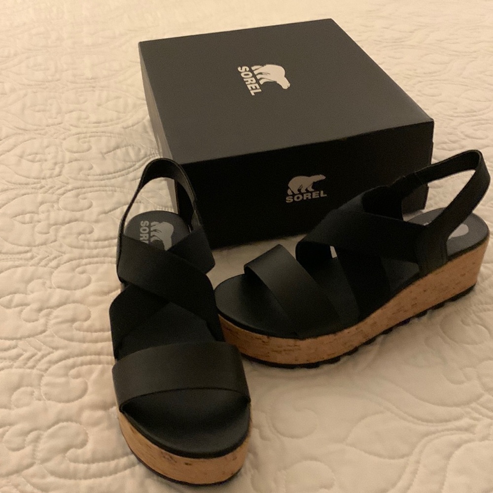 SOREL Cameron Flatform Slingback Sandal New in Box